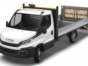 Iveco Daily Dropside Tail Lift 2018 3D Model