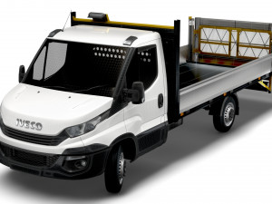 Iveco Daily Dropside Tail Lift 2018 3D Model