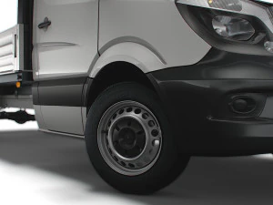 Mercedes Benz Sprinter laadklep met open laadbak 2018 3D Model