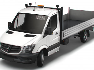 Mercedes Benz Sprinter Dropside Tail Lift 2018 Modèle 3D