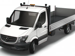 Mercedes Benz Sprinter laadklep met open laadbak 2018 3D Model