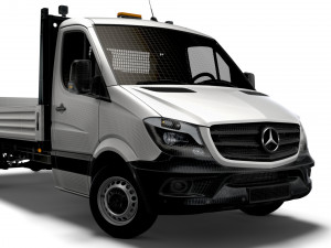 Mercedes Benz Sprinter Dropside Tail Lift 2018 Modèle 3D