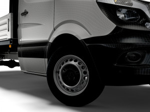 Mercedes Benz Sprinter Dropside Tail Lift 2018 Modèle 3D
