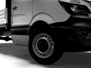 Mercedes Benz Sprinter laadklep met open laadbak 2018 3D Model