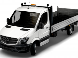 Mercedes Benz Sprinter Dropside Tail Lift 2018 Modèle 3D