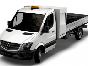 Mercedes Benz Sprinter Single Cab Tipper Toolpod 2018 3D 모델