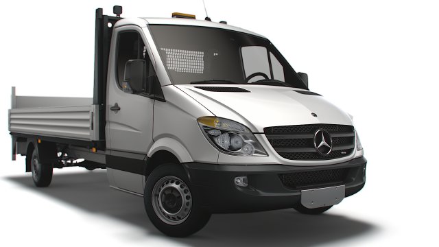 Mercedes Benz Dropside Tail Lift 2008 3D-Modell .c4d .max .obj .3ds .fbx .stl .blend 