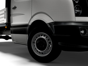 Volkswagen Crafter Dropside Tail Lift 2016 Model 3D