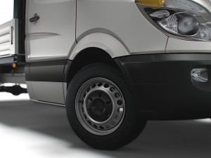 Dodge Sprinter Dropside Tail Lift 2009 3D Model