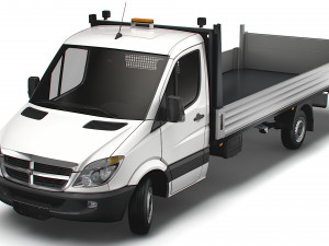 Dodge Sprinter Dropside Tail Lift 2009 3D Model
