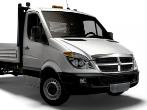 Dodge Sprinter Dropside Tail Lift 2009 3D Model