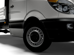 Dodge Sprinter Dropside Tail Lift 2009 3D Model