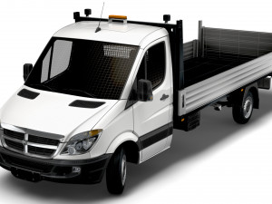 Dodge Sprinter Dropside Tail Lift 2009 3D Model
