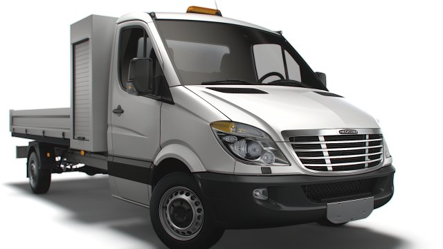 Freightliner Sprinter Single Cab Tipper Toolpod 2018 Modelo 3D .c4d .max .obj .3ds .fbx .stl .blend 
