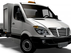 Freightliner Sprinter Single Cab Tipper Toolpod 2018 3D Model