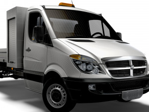 Dodge Sprinter Single Cab Tipper Toolpod 2009 3Dモデル