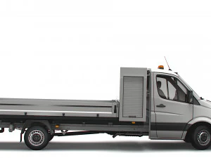 Mercedes Benz Sprinter Single Cab Tipper Toolpod 2008 3D Model