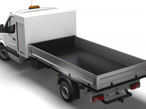 Mercedes Benz Sprinter Single Cab Tipper Toolpod 2008 Modèle 3D