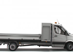 Mercedes Benz Sprinter Single Cab Tipper Toolpod 2008 3D Model