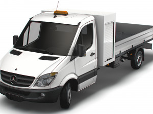 Mercedes Benz Sprinter Single Cab Tipper Toolpod 2008 Modèle 3D