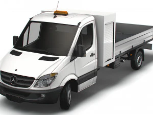 Mercedes Benz Sprinter Single Cab Tipper Toolpod 2008 3D Model