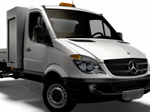Mercedes Benz Sprinter Single Cab Tipper Toolpod 2008 Modèle 3D