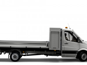 Mercedes Benz Sprinter Single Cab Tipper Toolpod 2008 Modèle 3D