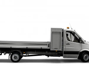 Mercedes Benz Sprinter Single Cab Tipper Toolpod 2008 3D Model
