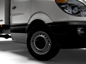 Mercedes Benz Sprinter Single Cab Tipper Toolpod 2008 Modèle 3D