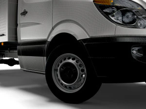 Mercedes Benz Sprinter Single Cab Tipper Toolpod 2008 3D Model