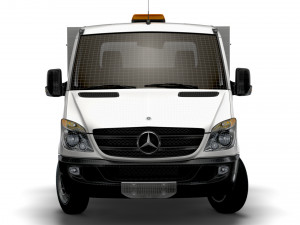 Mercedes Benz Sprinter Single Cab Tipper Toolpod 2008 Modèle 3D