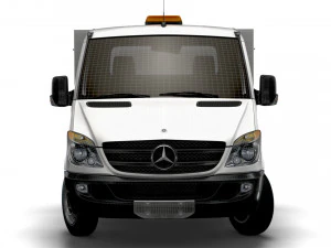 Mercedes Benz Sprinter Single Cab Tipper Toolpod 2008 3D Model