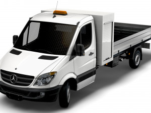 Mercedes Benz Sprinter Single Cab Tipper Toolpod 2008 Modèle 3D