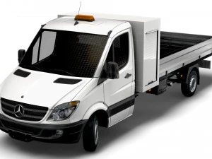 Mercedes Benz Sprinter Single Cab Tipper Toolpod 2008 3D Model