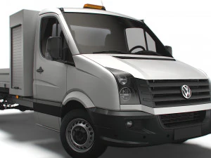 Volkswagen Crafter Benne Simple Cabine Toolpod 2016 Modèle 3D