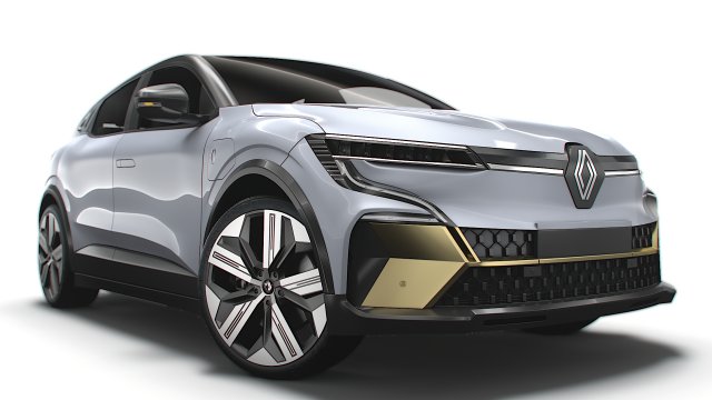 Renault Megane E Tech Iconic 2023 3D Model .c4d .max .obj .3ds .fbx .lwo .lw .lws