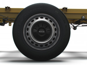 MAN TGE Chassis DoubleCab L3 HQInterior 2023 3D Model
