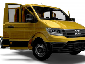 MAN TGE Chassis DoubleCab L3 HQInterior 2023 3D Model