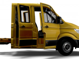 MAN TGE Chassis DoubleCab L3 HQInterior 2023 3D Model