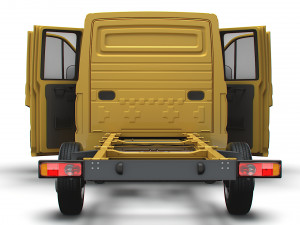 VW Crafter Chassis DoubleCab L3 HQInterior 2023 Model 3D