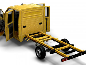 VW Crafter Chassis DoubleCab L3 HQInterior 2023 Model 3D