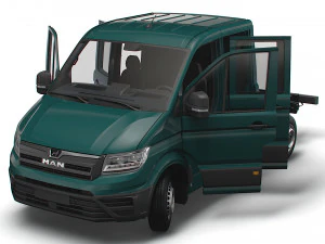 MAN TGE Chassis DoubleCab L1 HQInterior 2023 3D Model
