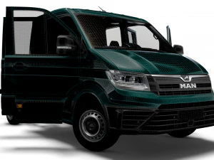 MAN TGE Chassis DoubleCab L1 HQInterior 2023 3D Model