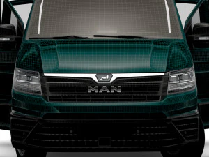 MAN TGE Chassis DoubleCab L1 HQInterior 2023 3D Model