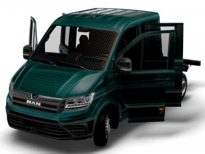 MAN TGE Chassis DoubleCab L1 HQInterior 2023 3D Model