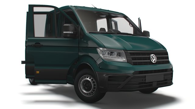 VW Crafter Chassis DoubleCab L1 HQInterior 2023 3D Модель .c4d .max .obj .3ds .fbx .stl .blend 