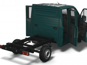 VW Crafter Chassis DoubleCab L1 HQInterior 2023 3D Модель