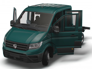VW Crafter Chassis DoubleCab L1 HQInterior 2023 3D Модель