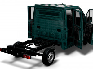 VW Crafter Chassis DoubleCab L1 HQInterior 2023 3D Модель