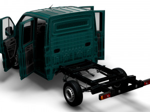 VW Crafter Chassis DoubleCab L1 HQInterior 2023 3D Модель